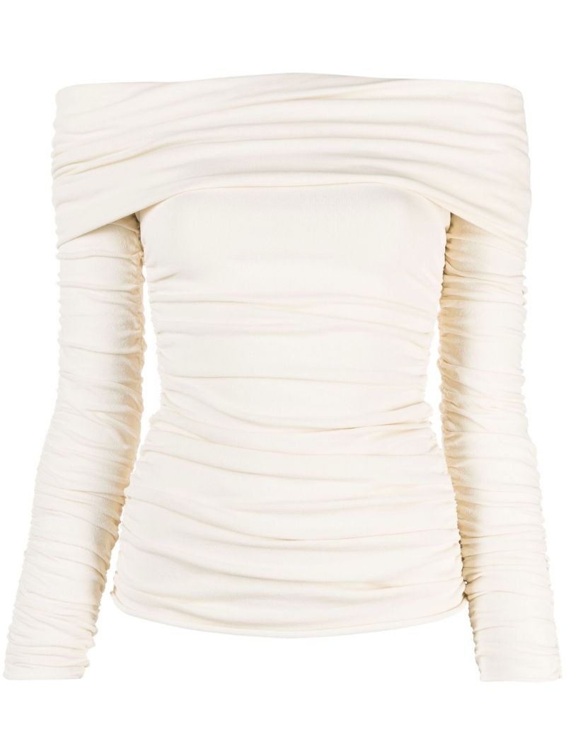 Neutral Zuri Off-the-shoulder Top