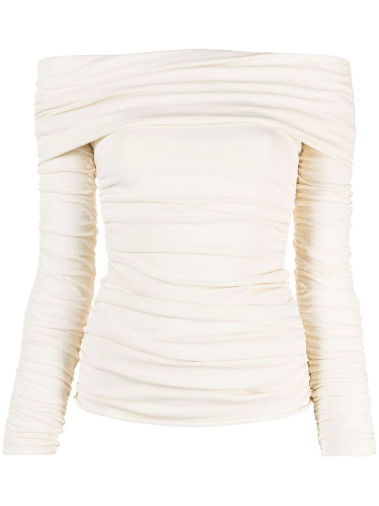Neutral Zuri Off-the-shoulder Top