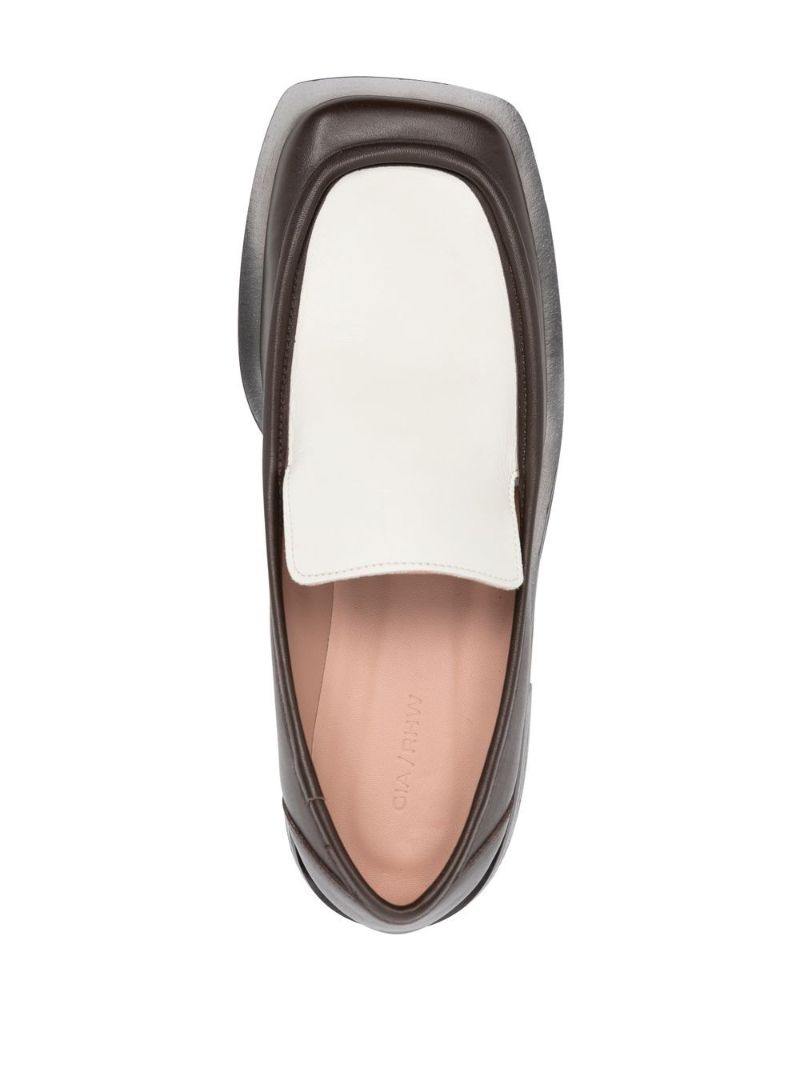 X Rosie Huntington-whiteley Brown Rosie 25 Leather Loafers