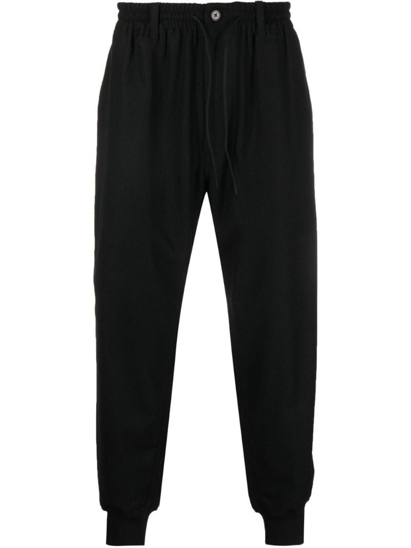 Black Classic Terry Cuffed Track Pants