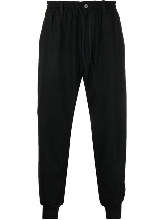 Black Classic Terry Cuffed Track Pants