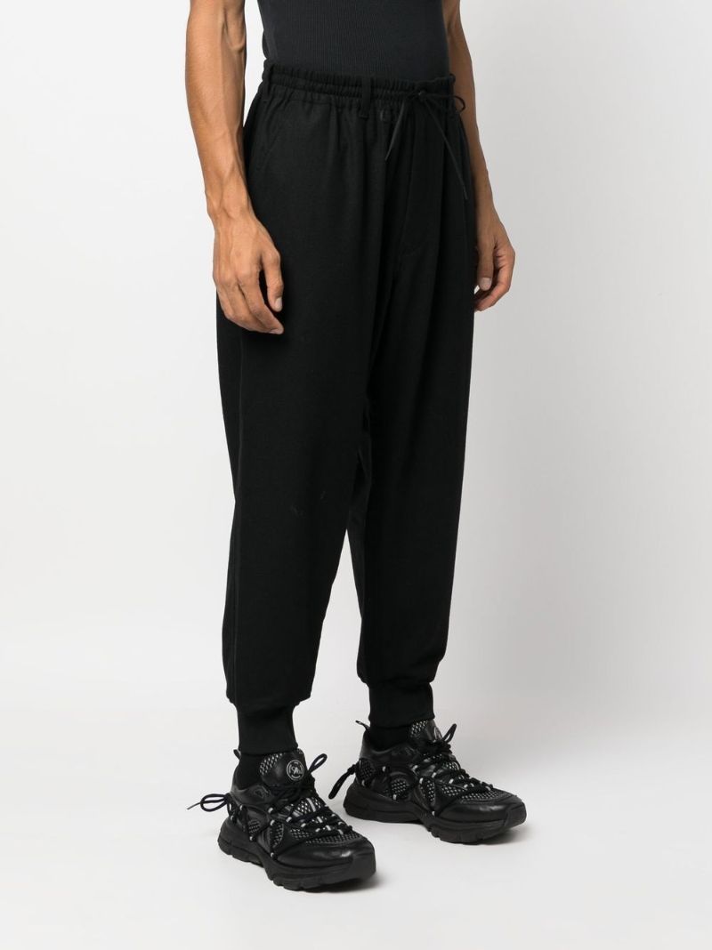 Black Classic Terry Cuffed Track Pants