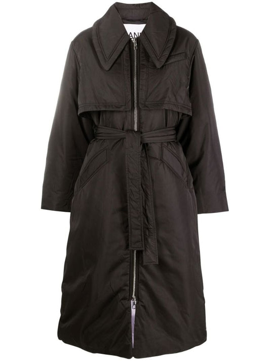 Black Belted Puffer Coat