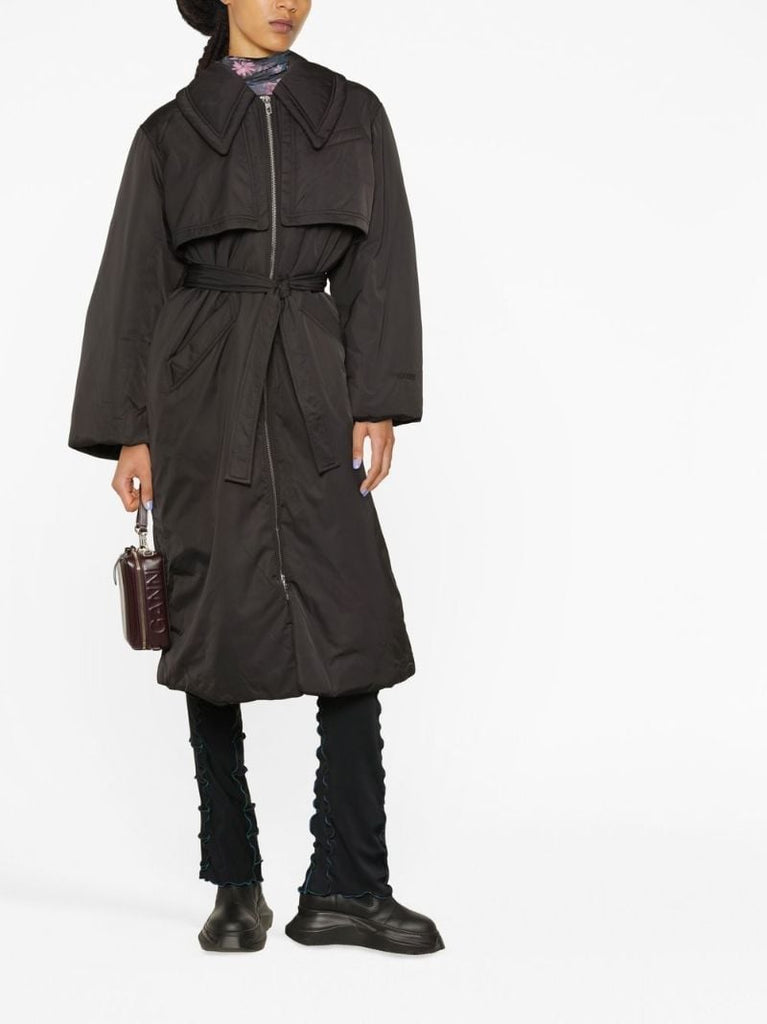 Black Belted Puffer Coat