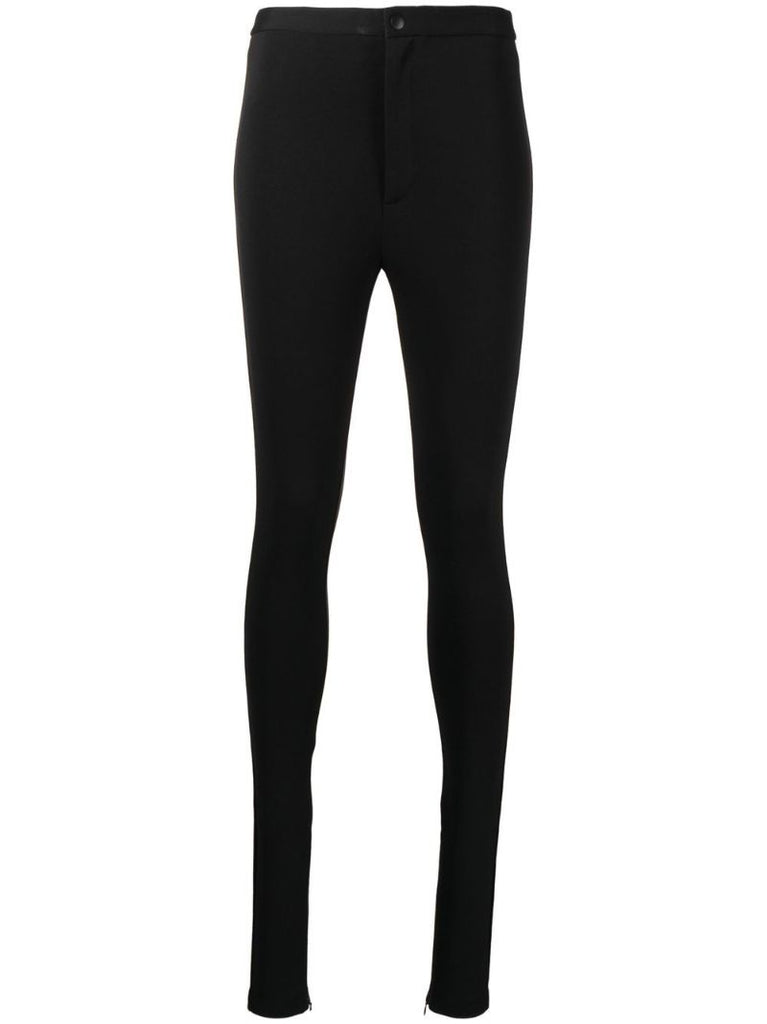 Black Ankle-zip Leggings