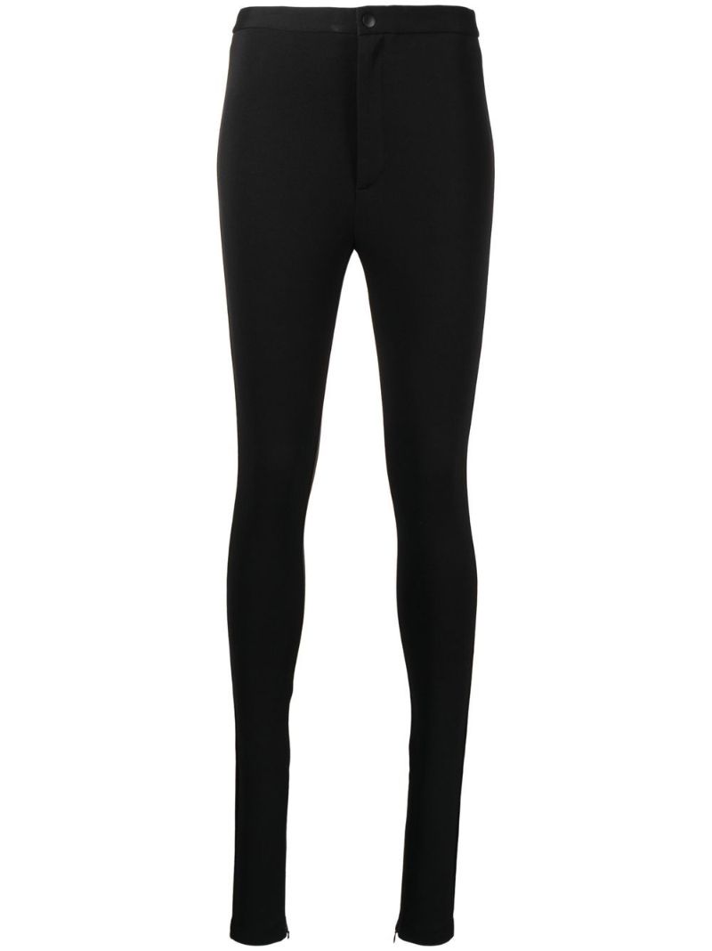Black Ankle-zip Leggings