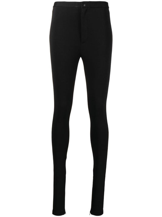 Black Ankle-zip Leggings
