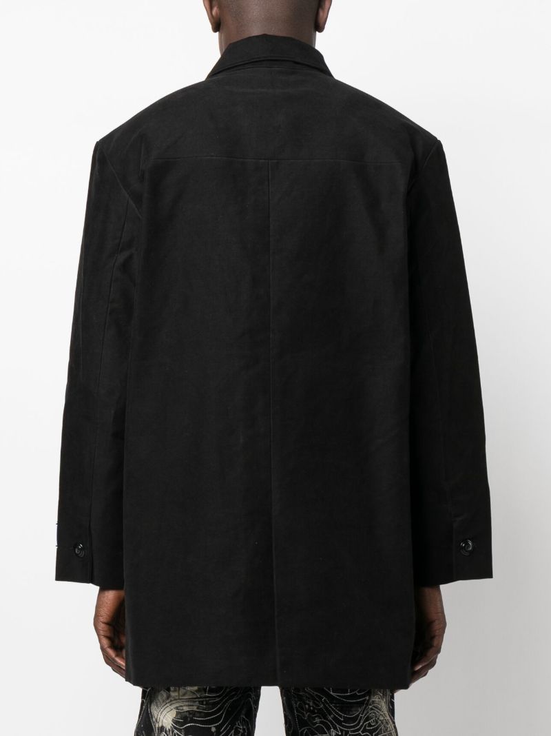 Grey Razor Single-breasted Coat