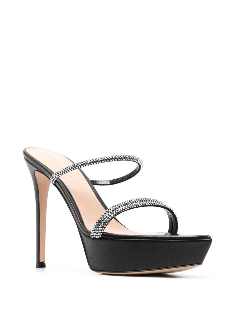 Black Cannes 115 Suede Sandals