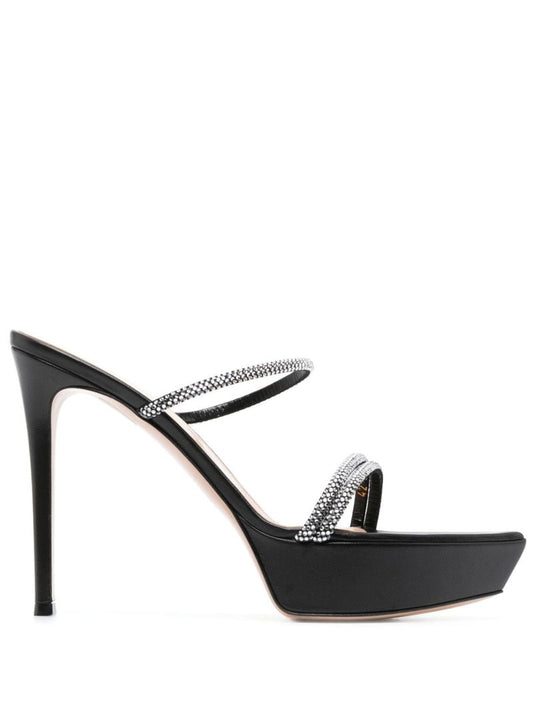 Black Cannes 115 Suede Sandals