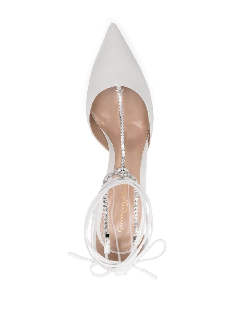 White Brilliant 85 Leather Pumps