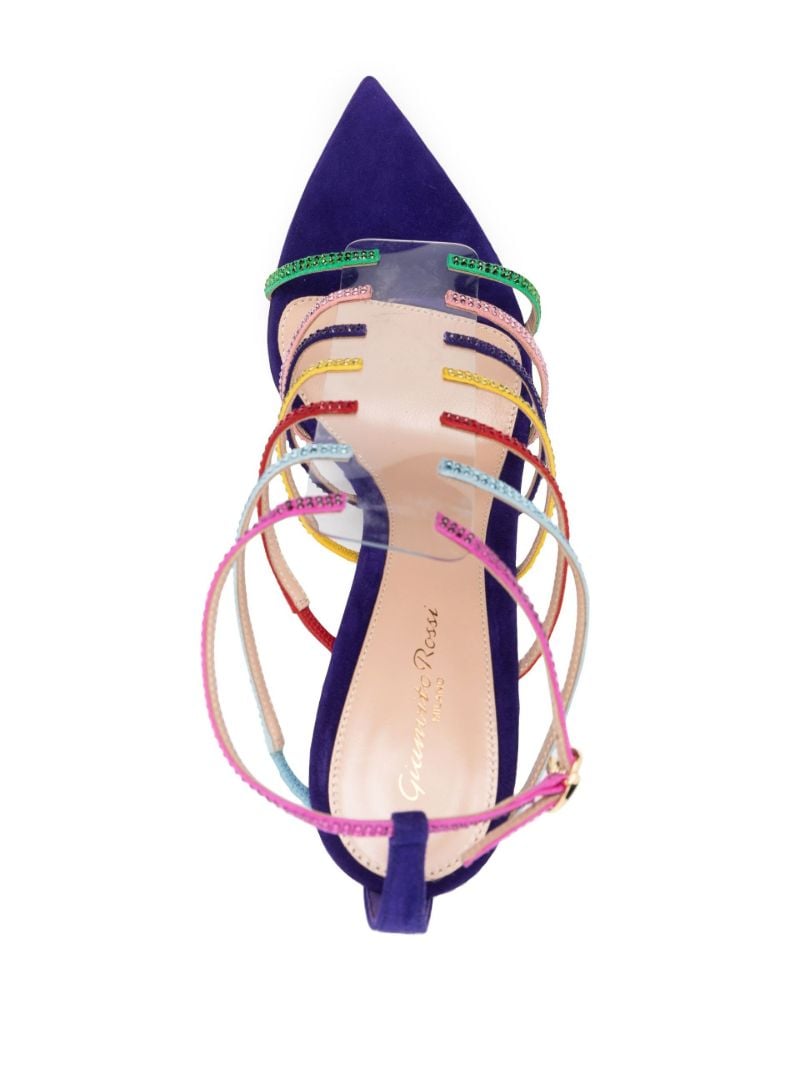 Purple 105 Crystal Embellished Sandals