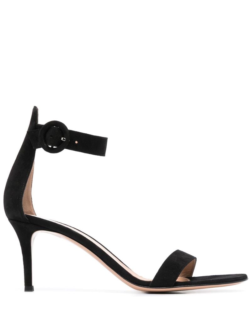 Black Portofino 70 Suede Sandals
