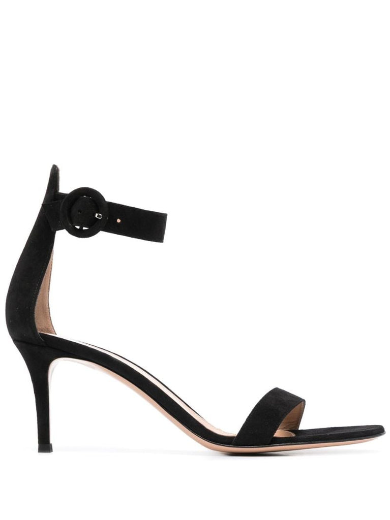 Black Portofino 70 Suede Sandals