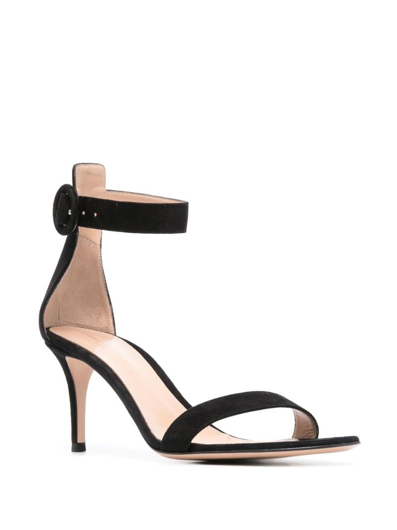 Black Portofino 70 Suede Sandals