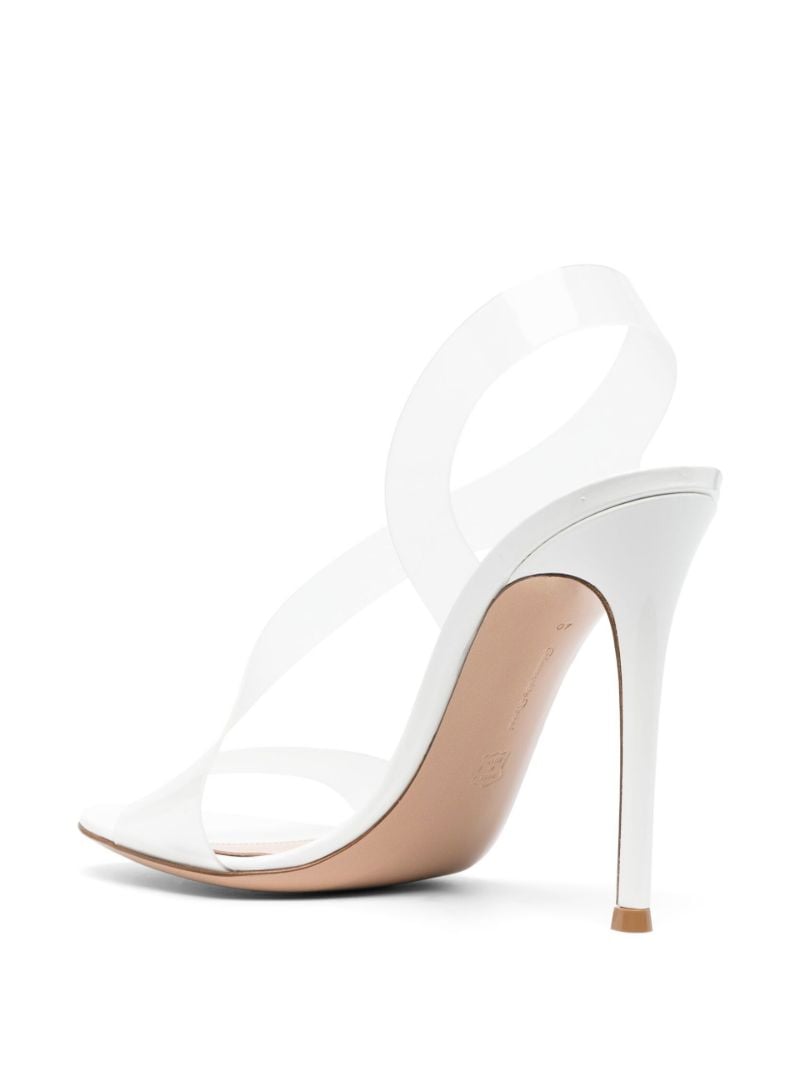 White Metropolis 105 Leather Sandals