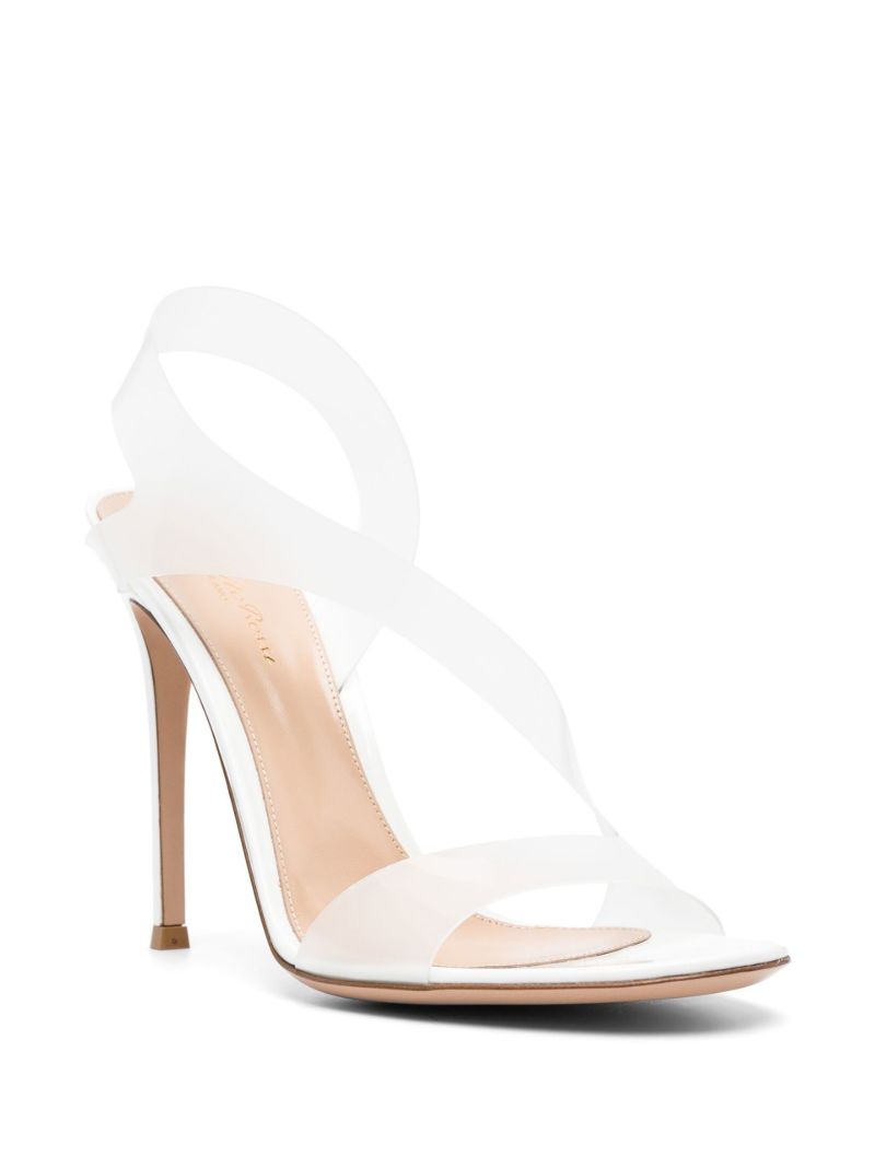 White Metropolis 105 Leather Sandals