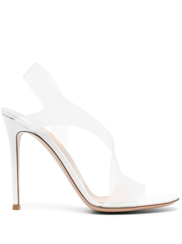 White Metropolis 105 Leather Sandals