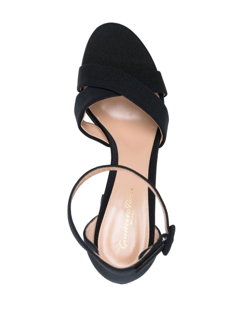 Black Sheridan 70 Satin Platform Sandals