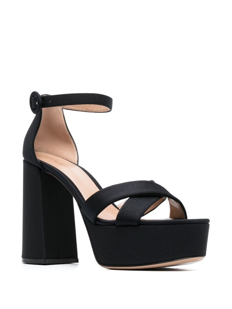Black Sheridan 70 Satin Platform Sandals