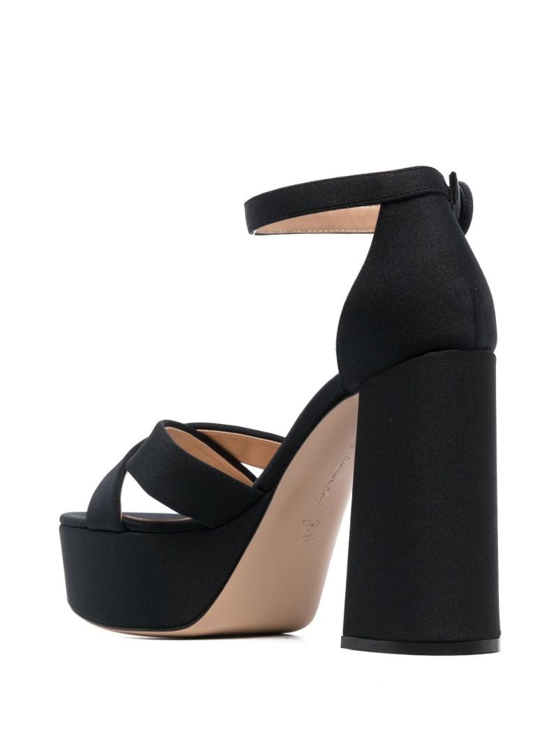 Black Sheridan 70 Satin Platform Sandals