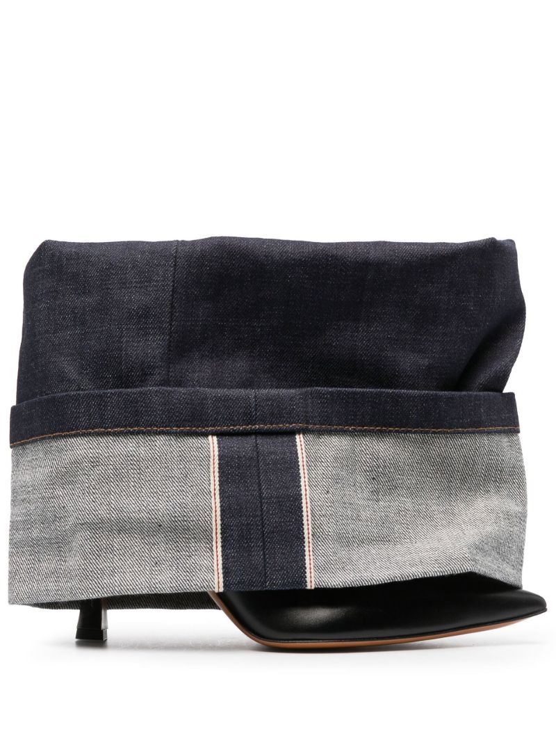 Blue 90 Denim Folded Boots