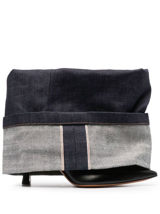 Blue 90 Denim Folded Boots