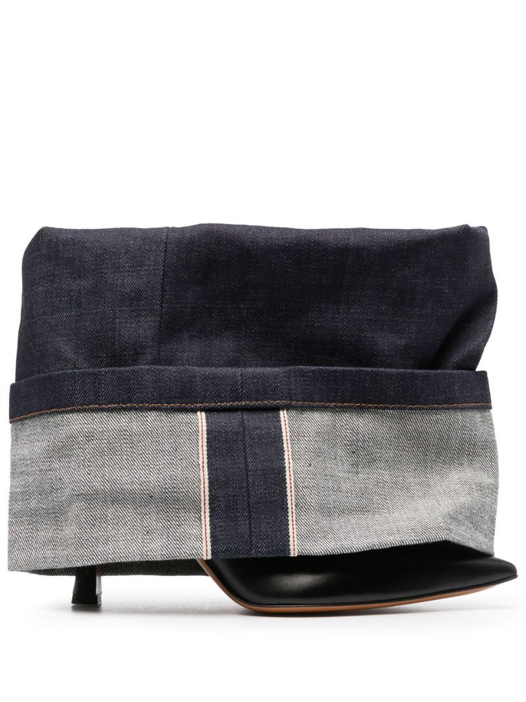 Blue 90 Denim Folded Boots