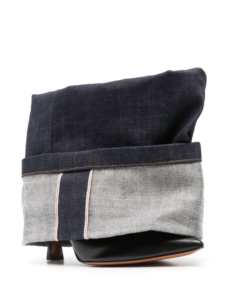 Blue 90 Denim Folded Boots
