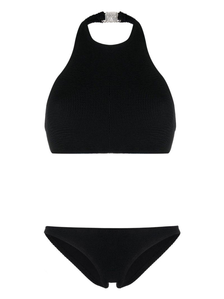 Black Longboarder Crinkled Bikini