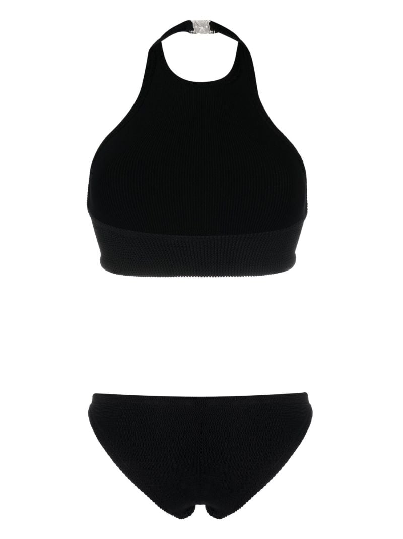 Black Longboarder Crinkled Bikini