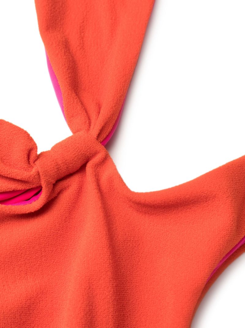 Red Showpony Cut-out Swimsuit