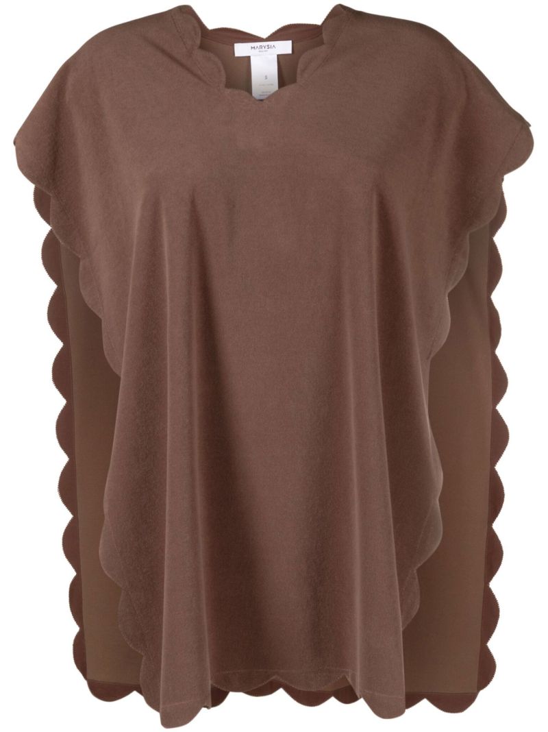 Brown Scallop Edge Top