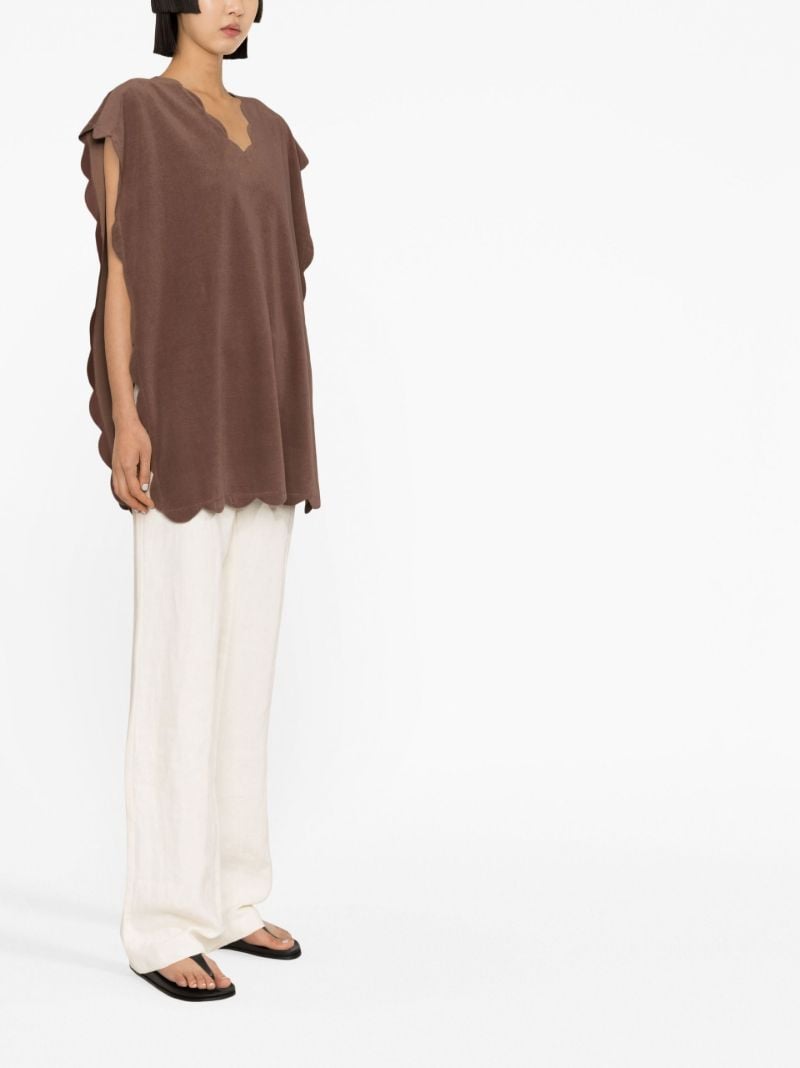 Brown Scallop Edge Top