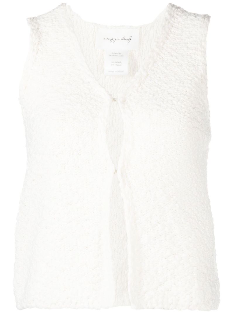 White Knitted Cami Top