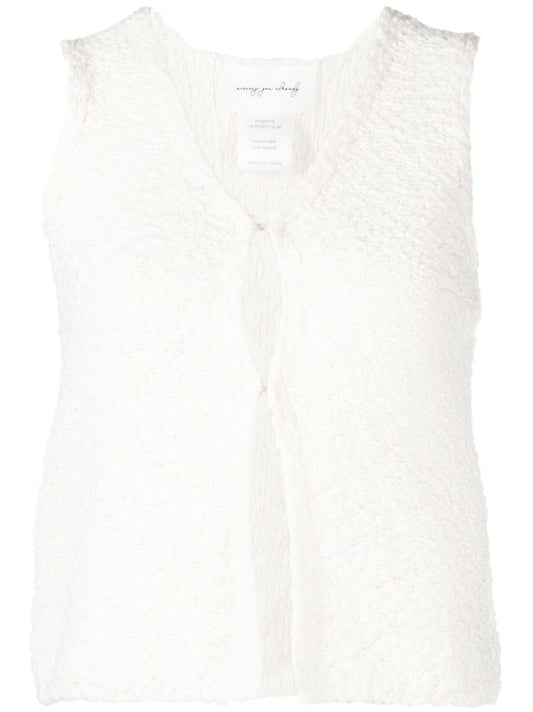 White Knitted Cami Top