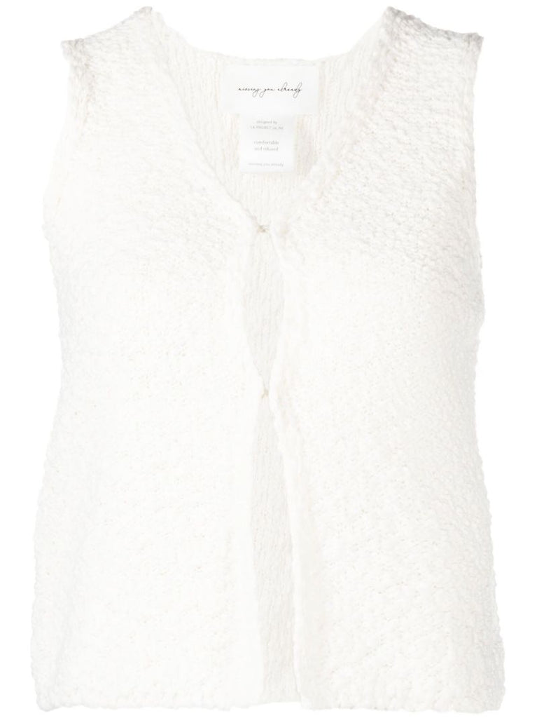White Knitted Cami Top