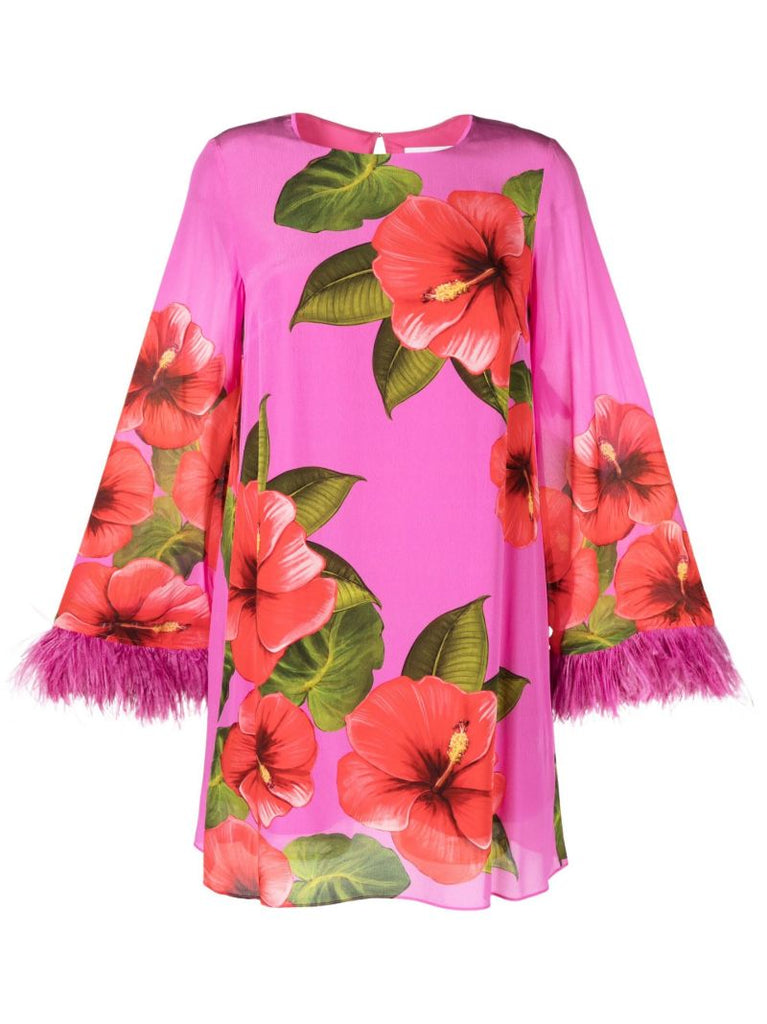 Pink Cocoa Floral Print Mini Dress