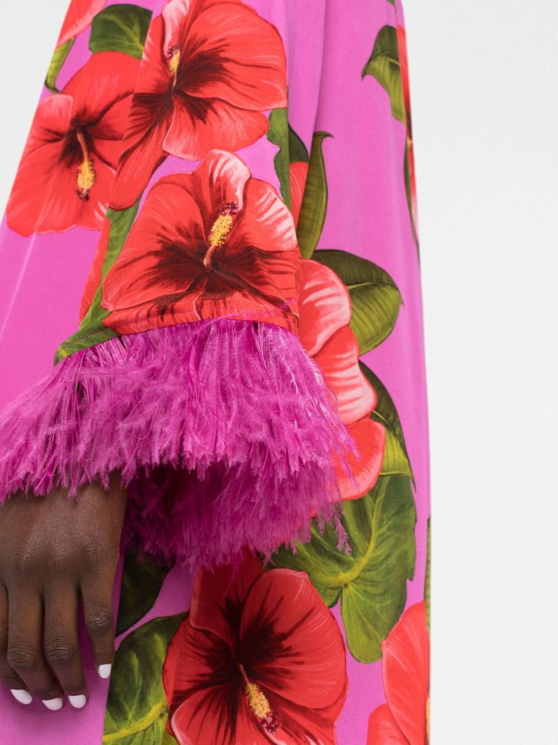 Pink Cocoa Floral Print Mini Dress