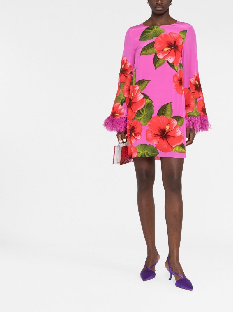 Pink Cocoa Floral Print Mini Dress