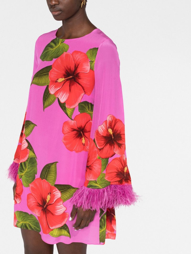 Pink Cocoa Floral Print Mini Dress