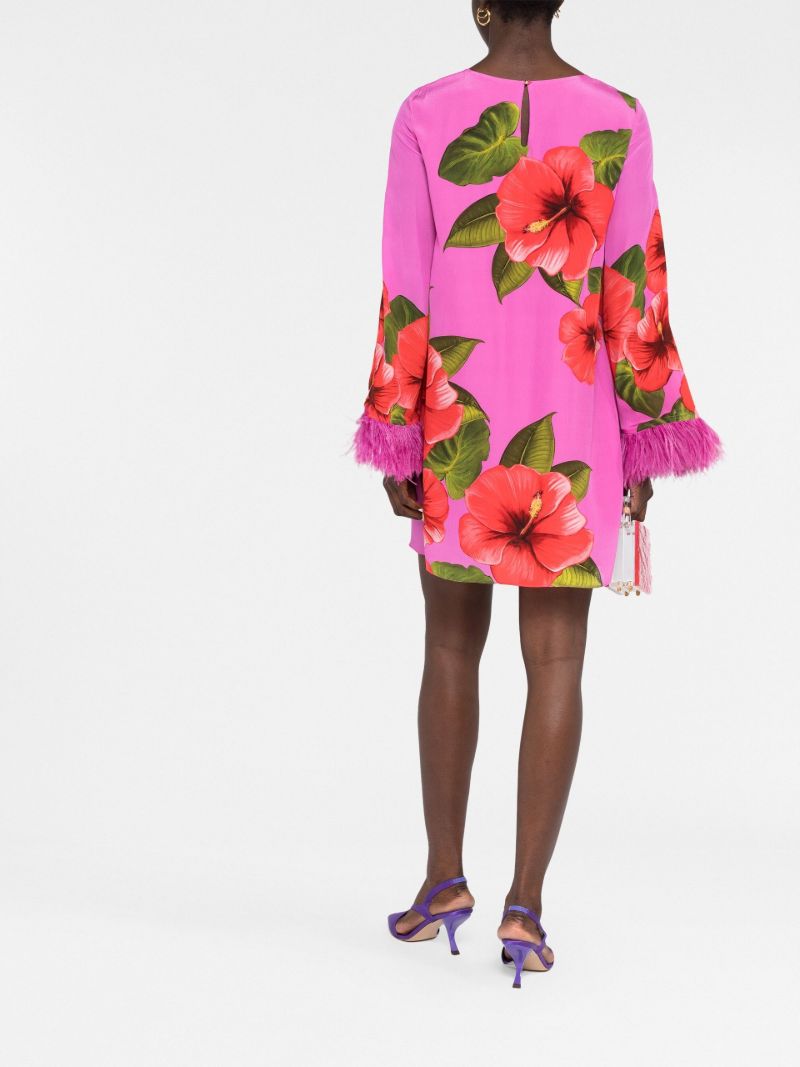 Pink Cocoa Floral Print Mini Dress