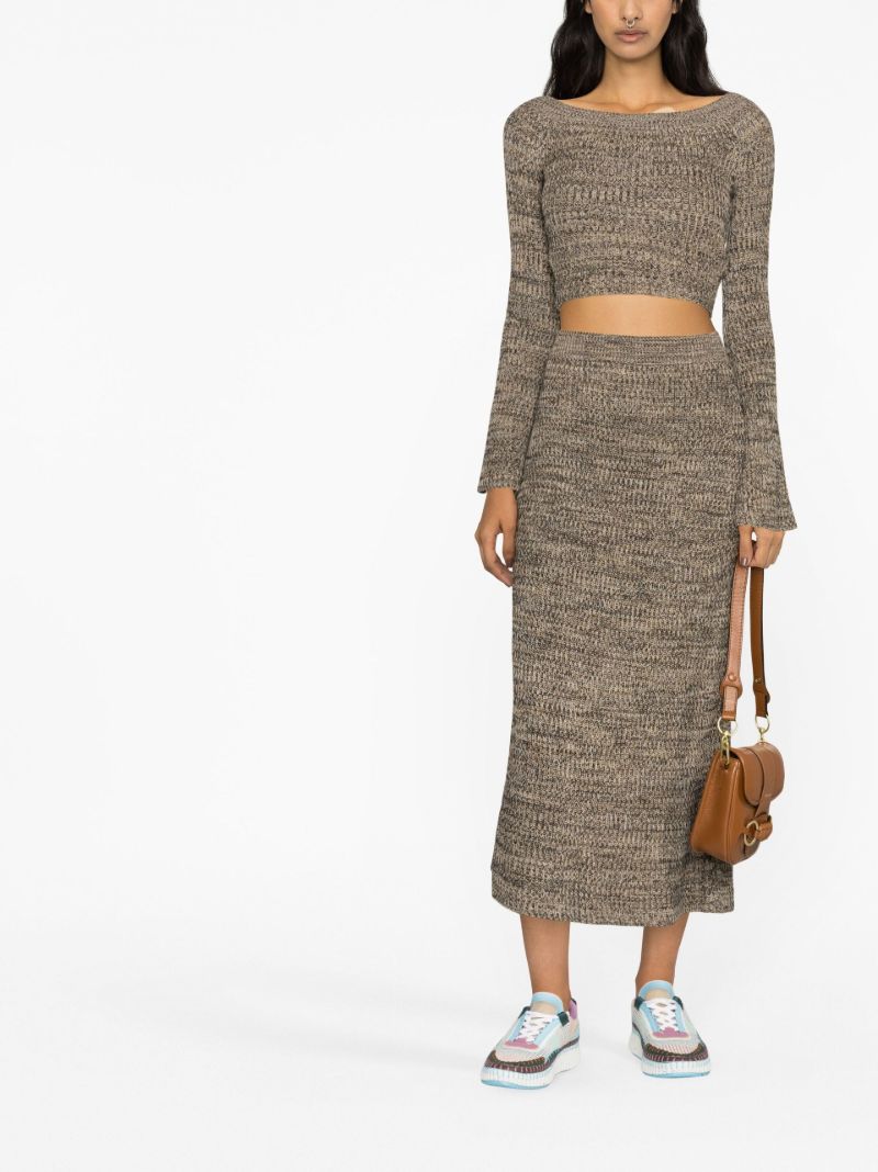 Neutral MoulinÃ_x0083_Â© Knitted Skirt