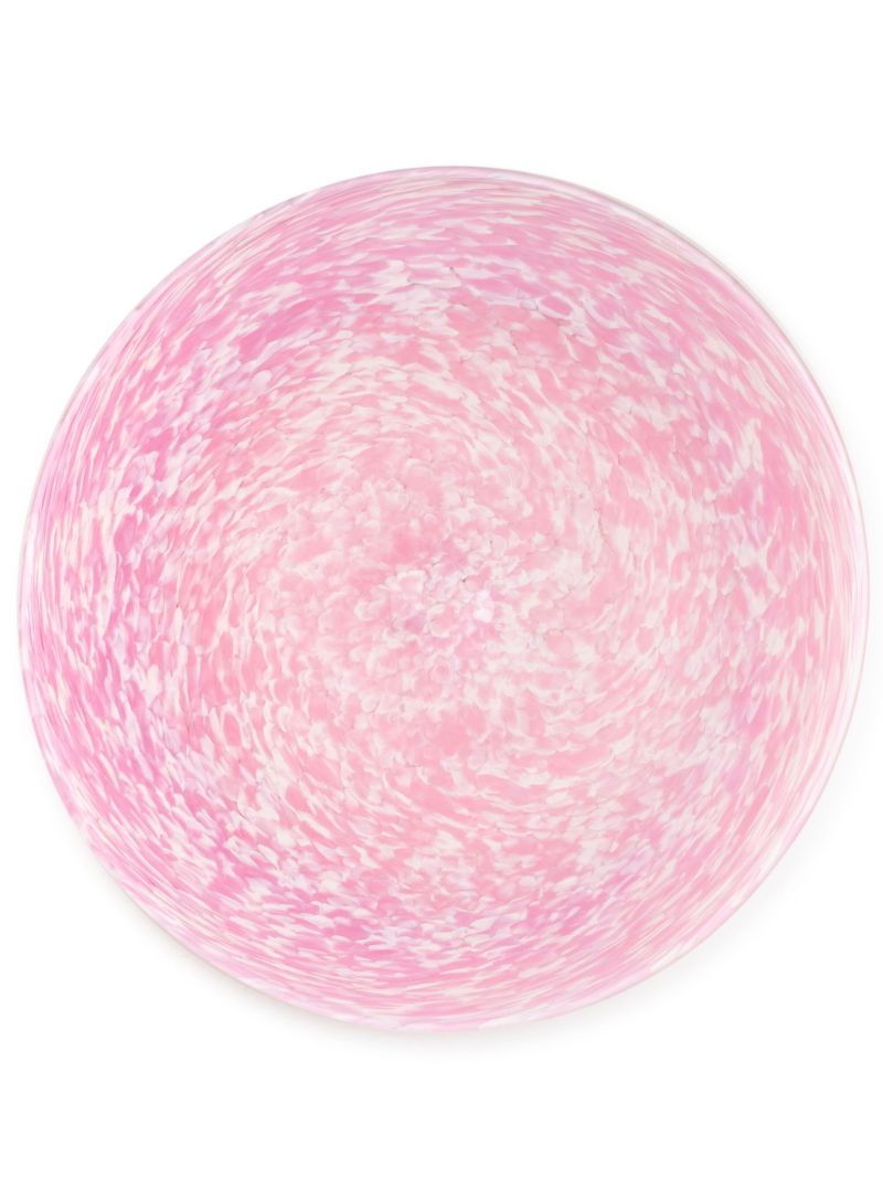 Pink Macchia Glass Plate