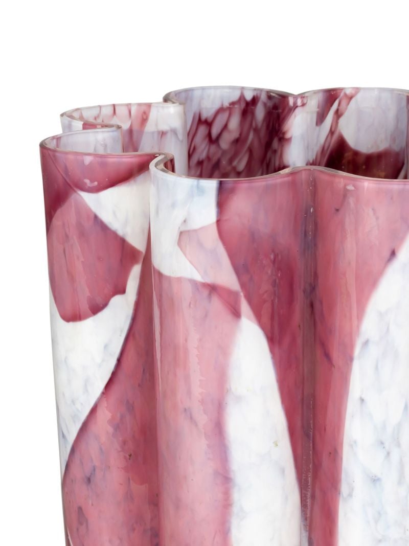 Purple Nougat Glass Bucket Vase