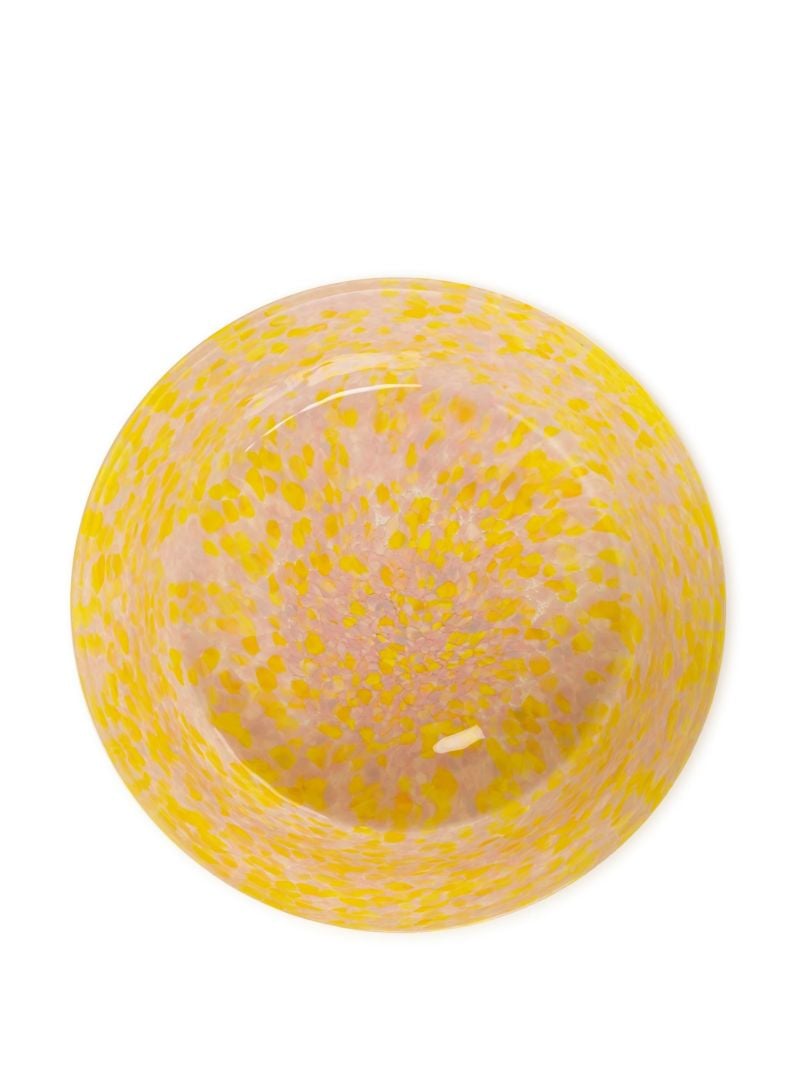 Yellow Macchia Large Glass Bowl