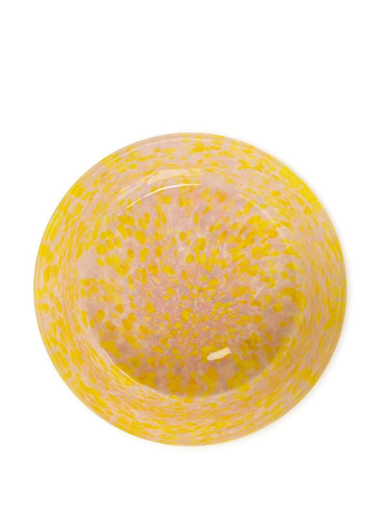 Yellow Macchia Large Glass Bowl