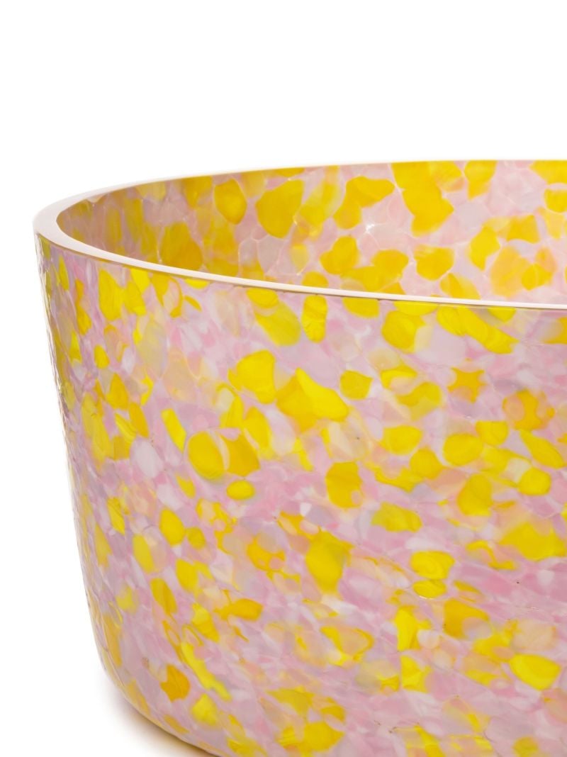 Yellow Macchia Large Glass Bowl
