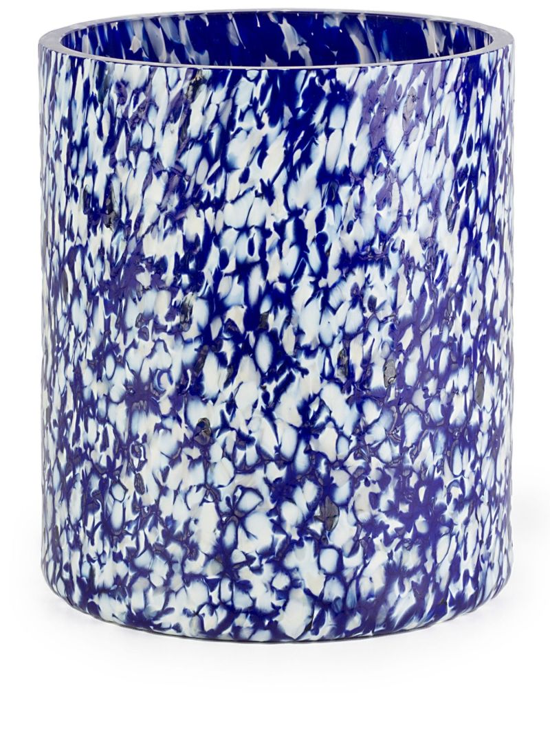 Blue Macchia Medium Glass Vase