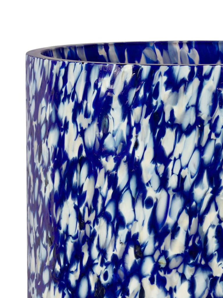Blue Macchia Medium Glass Vase
